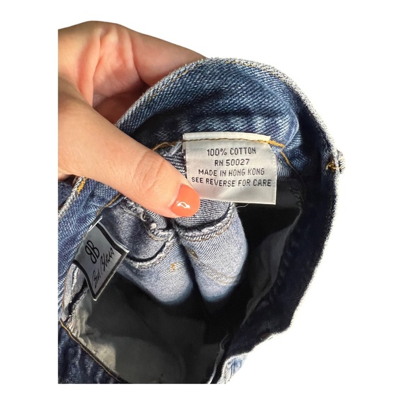 Vintage Deadstock Medium Dark Wash Denim Skirt Size 16 Bill Blass - Picture 2 of 4